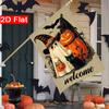 2D Flat - 2D Flat Welcome To Trick Or Treat Halloween Garden Flag (2)  Outdoor Garden Flag Double-Sided Home Decoration Courtyard Decoration Outdoor D