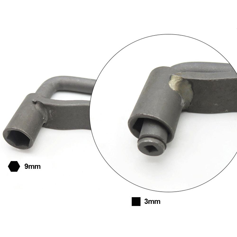 Ventil-Einstellwerkzeug für Motorradmotoren, Vierkant-Innensechskant, T-Schlüssel, Ventilschraubenschlüssel, 8 mm, 9 mm, 10 mm, Fühlerlehre 0,02 bis 1 mm