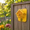 Small Bee House Yellow 2Pcs 3D Printed Houses, Honeycomb Hotels, Home Insect Habitat for Garden Attracts Pollinators to Your Garden, Hotel Outdoors