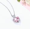 Korean Style Pink Morganite and Tourmaline Pendant Necklace