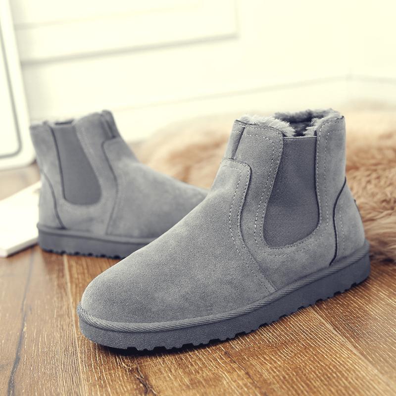 Buty zimowe męskie wysokie trampki śnieżne buty męskie wsuwane botki