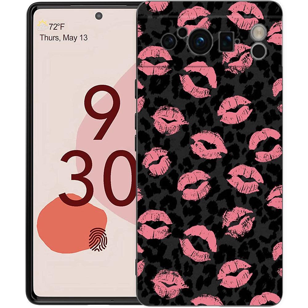 Mode Tiger Leopard Muster Blume Für Google Pixel 8 7 6 Pro 6A 5G Schwarze Handyhülle Weiche Stoßfeste Rückabdeckung TPU Hülle Coque