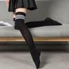Sexy Black White Soild Color Long Socks Women Over Knee Thigh High Over The Knee Stockings Lolita Ladies Girls Warm Knee Socks
