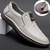 Men's Business Dad Casual Leather Shoes Driving Shoes Dress Versatile Loafers Lazy Shoes Comfortable