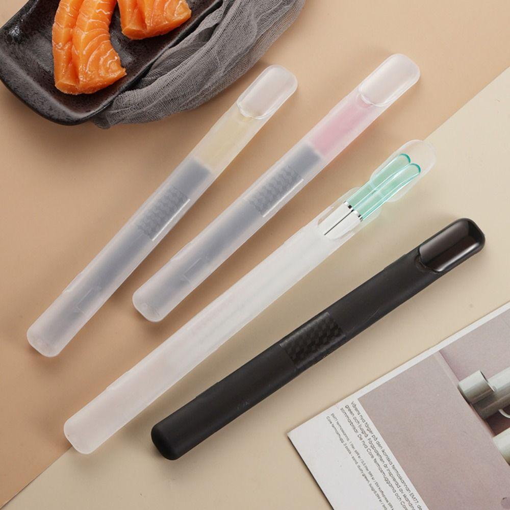 1pcs Transparent Chopsticks Box 26cm Makeup Brush Storage Box High Quality Cutlery Straw Case