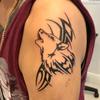 Wolf Head Blade Domineering Tattoo Sticker Niche Arm Neck Tattoo Sticker