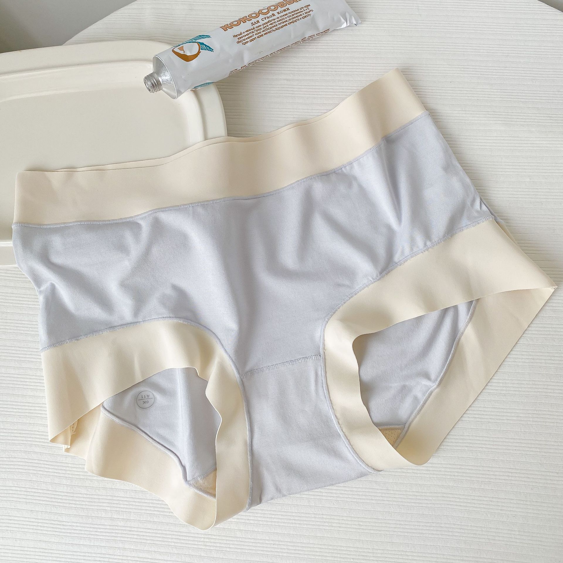 

Улучшенные трусы из полыни антибактериальные с маркировкой чувствительности средняя высокая талия простое нижнее белье мягкие женские треугольные трусики L светло-синий