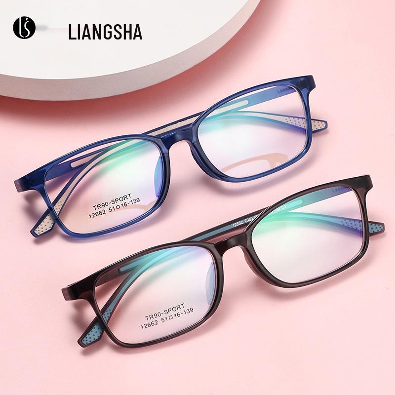 

New TR90 Full Rim Square Eyeglasses - Korean Style, Non-Slip Legs, Unisex, Prescription Compatible, Youth-Friendly