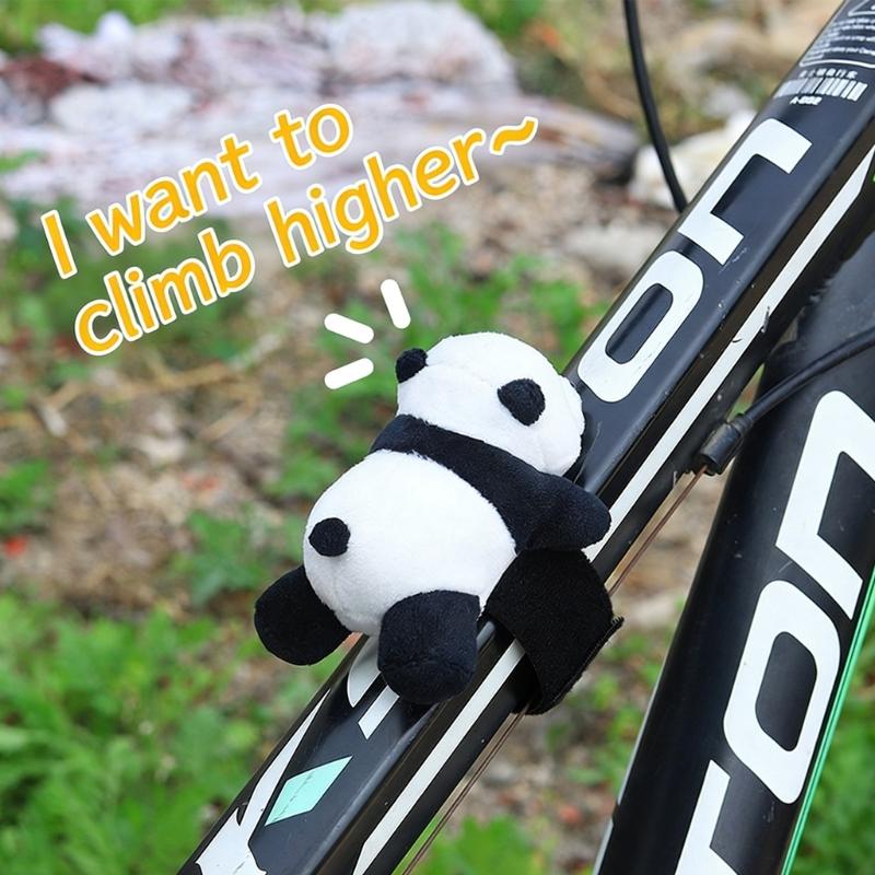 Adorable Cartoon Panda Bike Handlebars Accessory with Multiple Mounting Option Panda Handlebars Charm for Cycling Fun