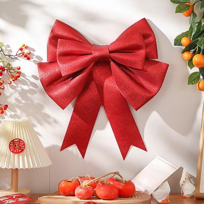 Weihnachtsdekoration mit großer Schleife, Hochzeit, großes Bogen-Ornament für Weihnachtsbaum, Kranz, Veranda, Fenster, Tür-Dekor