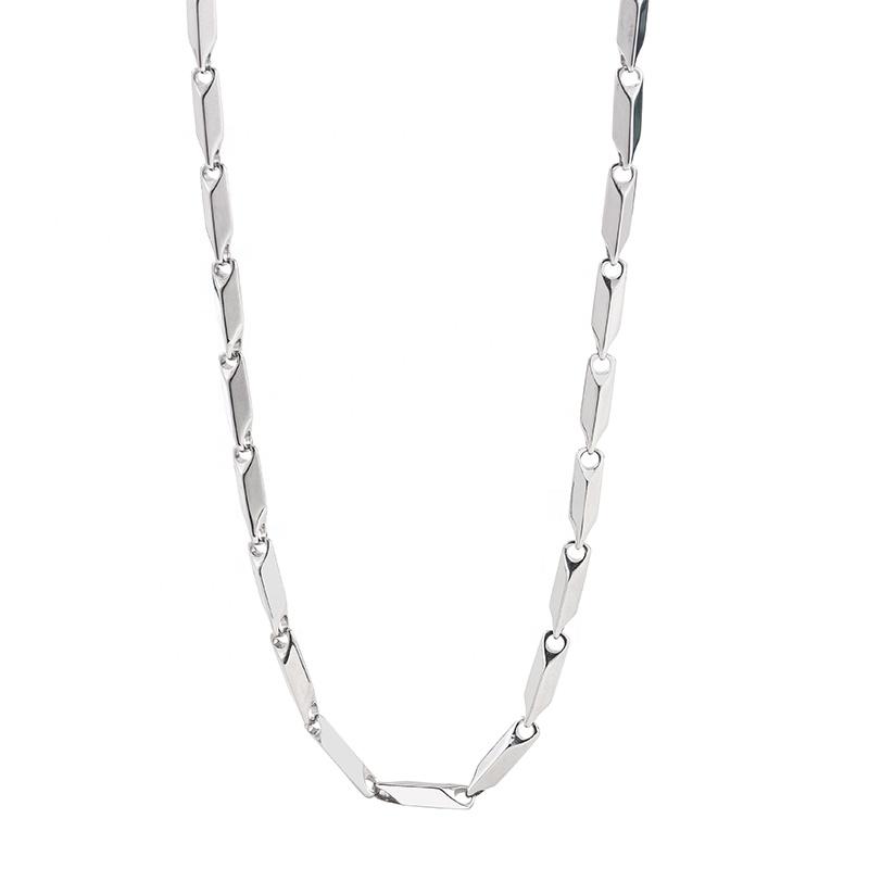 Hot Selling Punk Fashion Simple Men/Women Stainless Steel Prismatic Link Necklaces