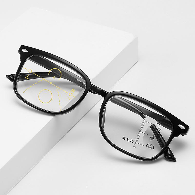 

Progressive Multi-Focus Reading Glasses Far And Near Dual-Purpose Men S Large Frame Spring Reading Glasses Look Far And Near Reading Glasses +100