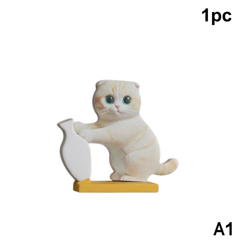 Mini Vase Acrylic Cat Whiskers Collection Fridge Magnet Cat Pushing Vase Decor Ornaments Cat Hair Memorial Box Home Office Decor