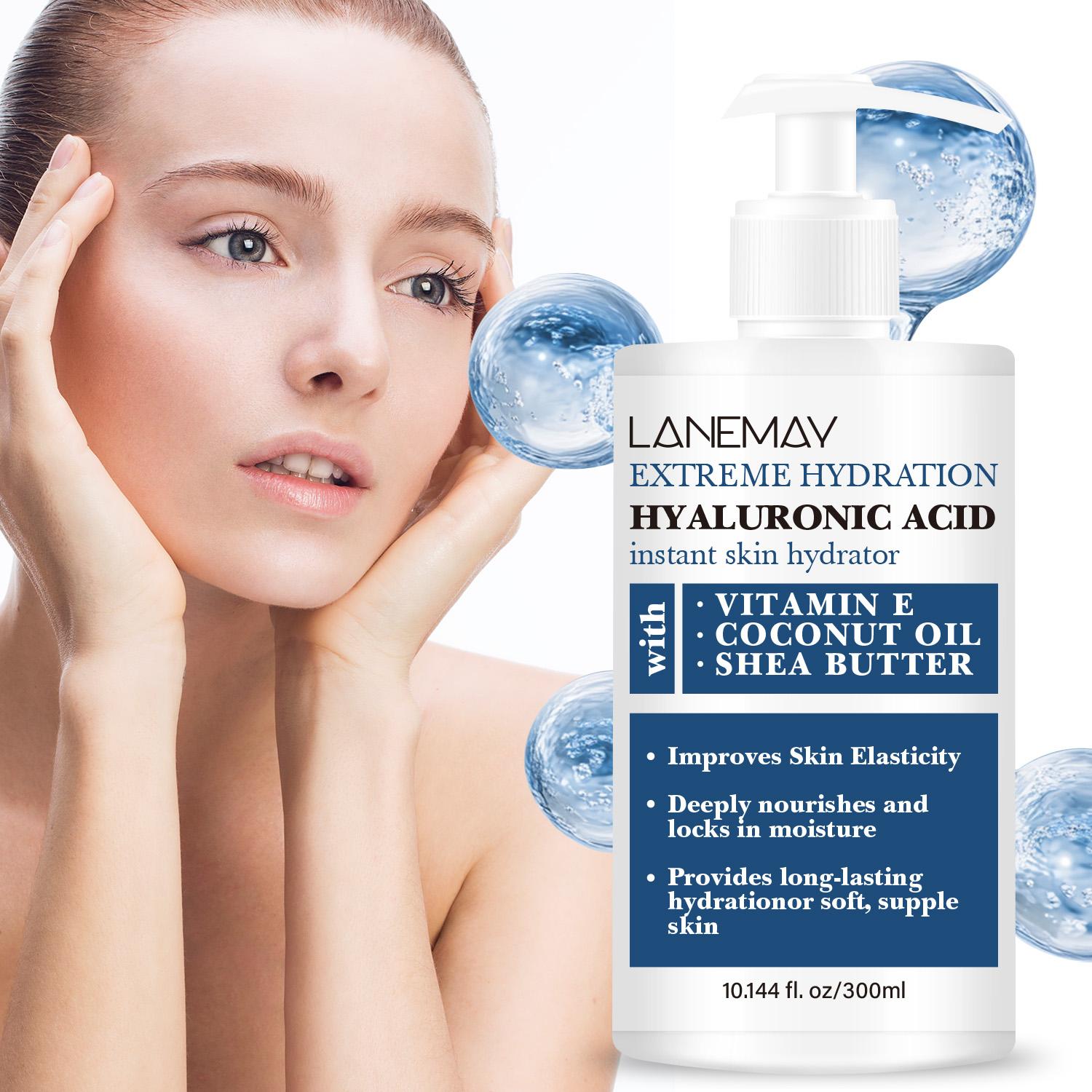 

Hyaluronic Acid Body Lotion-Deeply Norishes And Locks In Moisture-Rpovides Long-lasting Hydrationor Soft And Supple Skin-300ml