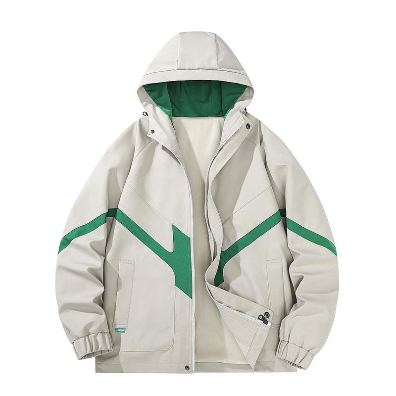 Jacket Men's Teen Spring and Autumn Trend Jacket Ruffian Handsome Fashion Versatile Hooded Jacket