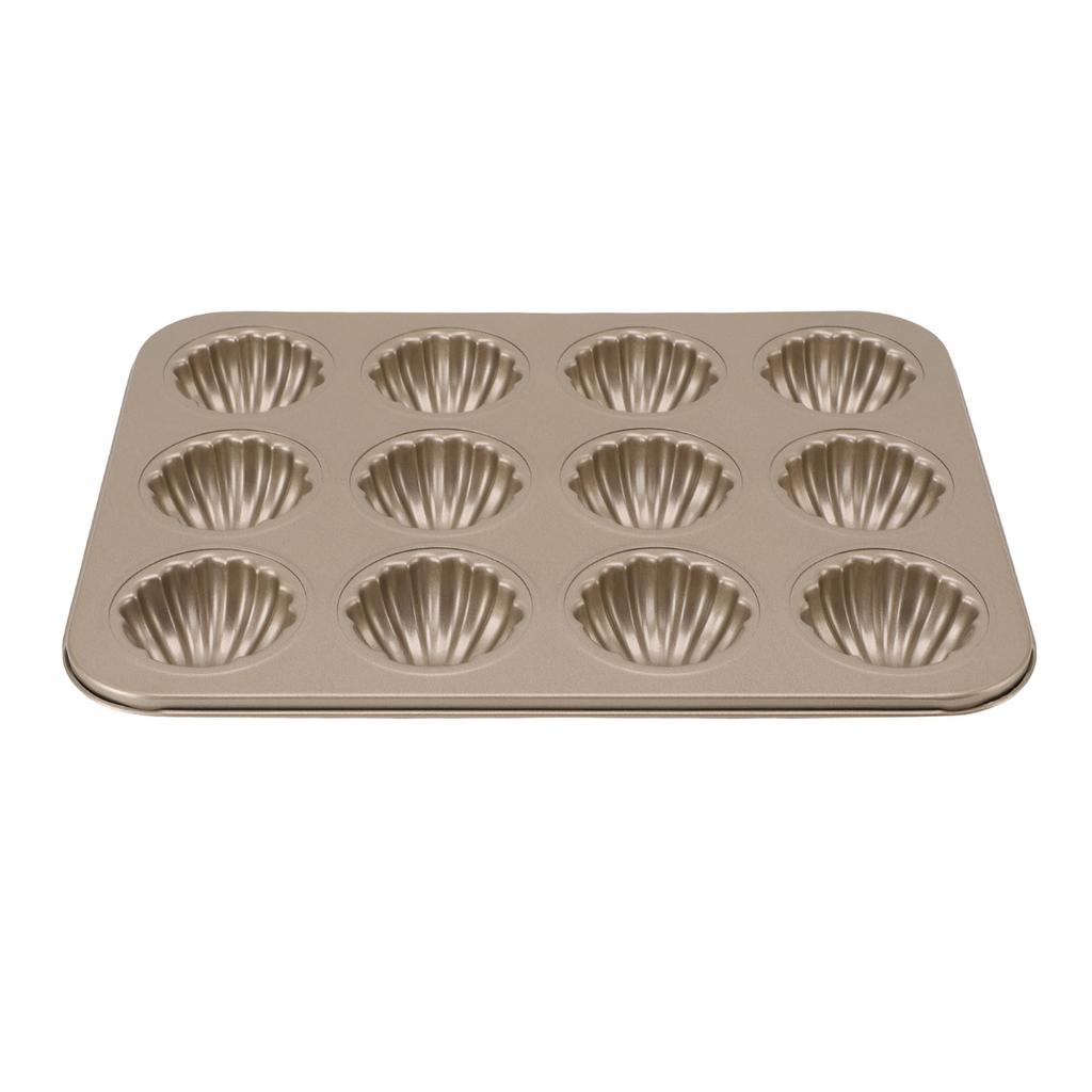 12 Cavity Baking Mold Carbon Steel Shell Shaped Cookies Trays Baking Pan Mold for Cookie Cake