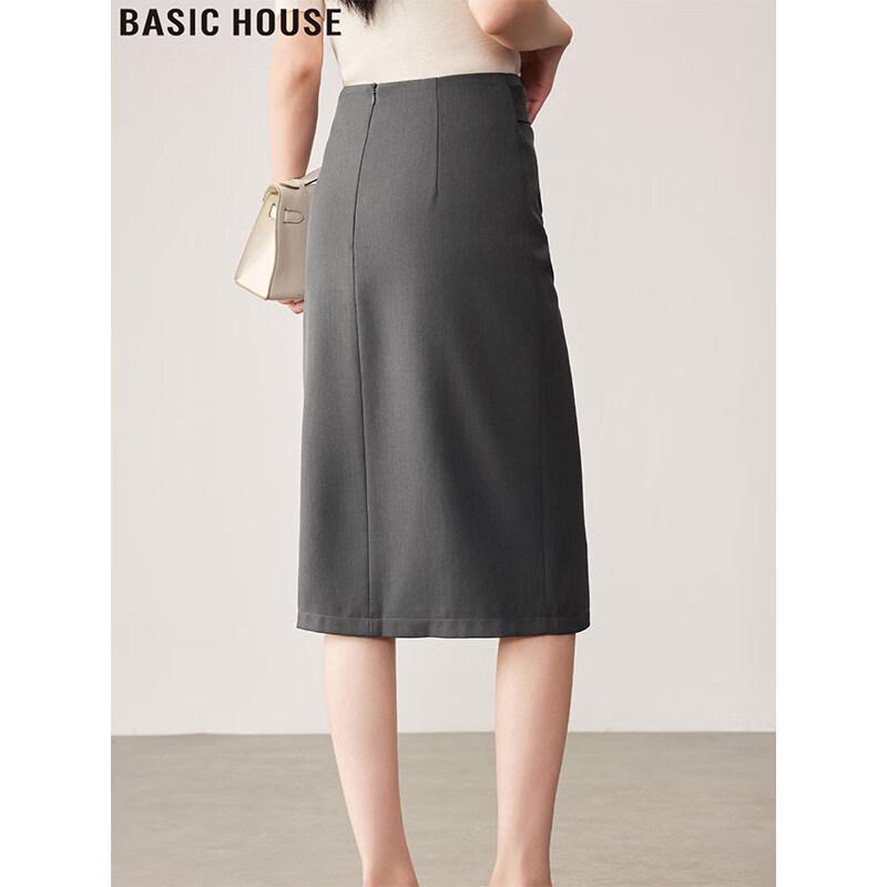 Basic House Women's High-Waisted Suit Skirt