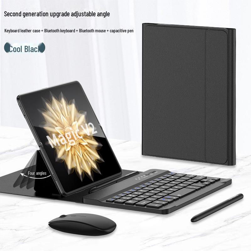 

Чехол для планшета Huawei Honor Magic v2 со складным экраном: Подставка для клавиатуры из однотонной кожи с беспроводным Bluetooth. Huawei Honor Magic V2