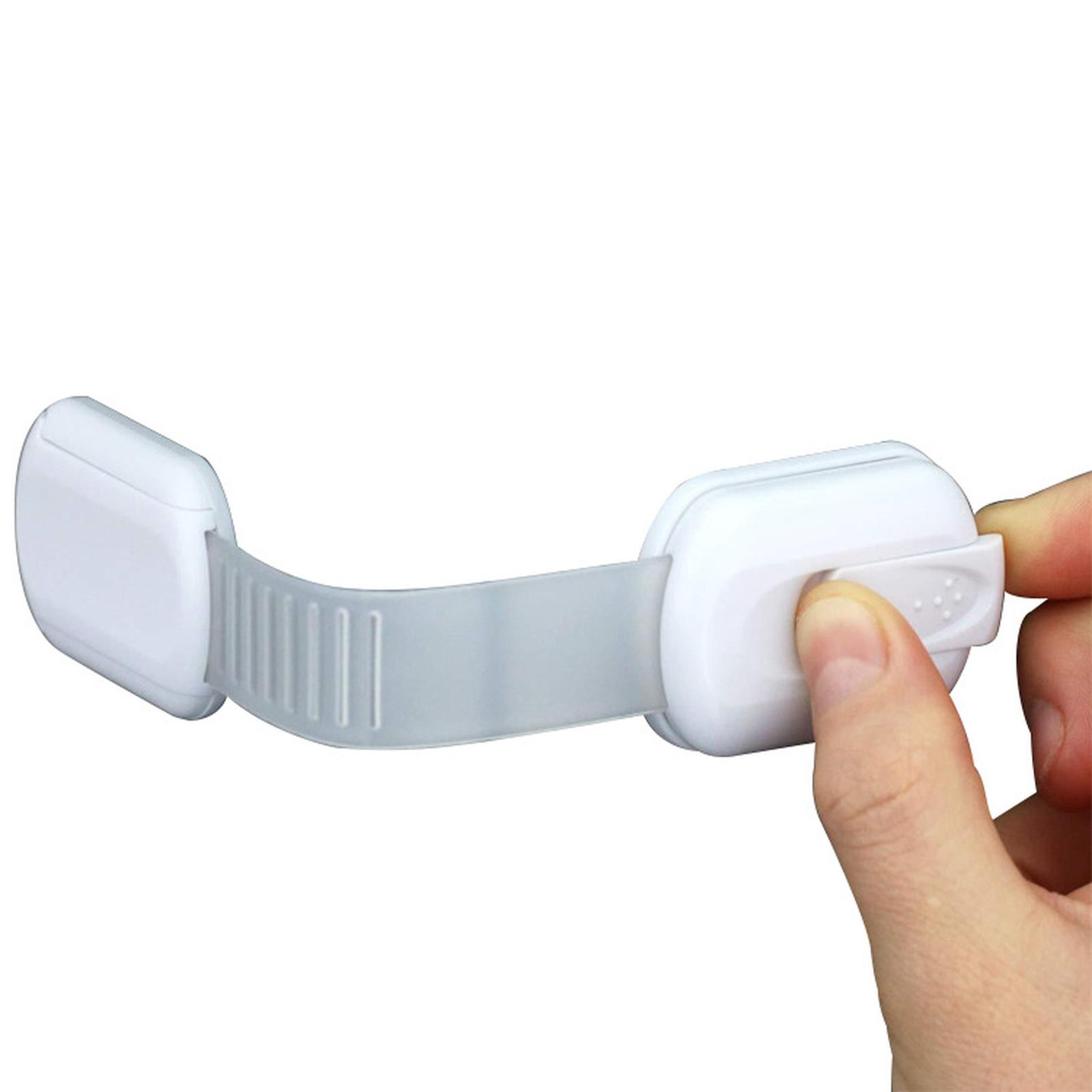 

Cabinet Locks, Plastic Drawer Latches with Adhesive Tape, For Baby Proofing Kitchen Cabinets and One Size