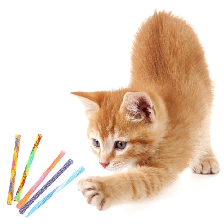 Juguete para afilar los dientes de los gatos Forma de tubo colorido para gatitos Masticar mejor Atrae a los gatos