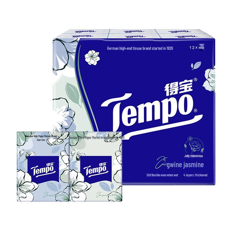 

Tempo 4-слойные карманные платки с повышенной прочностью во влажном состоянии, упаковка из 12 штук