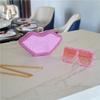 Lip Shape Evening Clutch Bag With Rhinestone Embellishment Women Formal Party Wedding Accessory