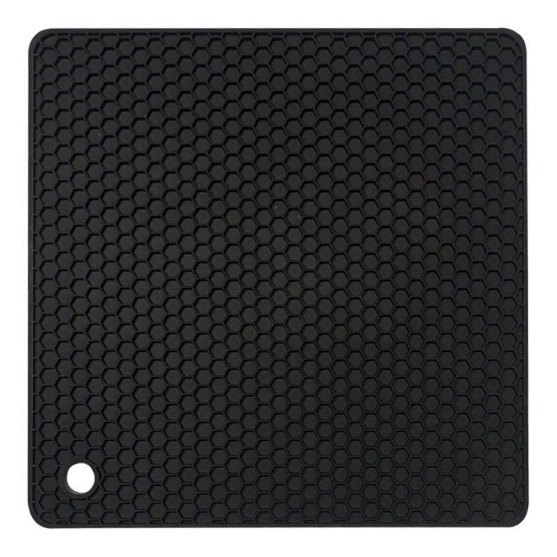 18cm Square Silicone Mat Heat Resistant Potholder Dining Table Placemat Non-slip Pot Holder Cup Coaster Kitchen Accessories