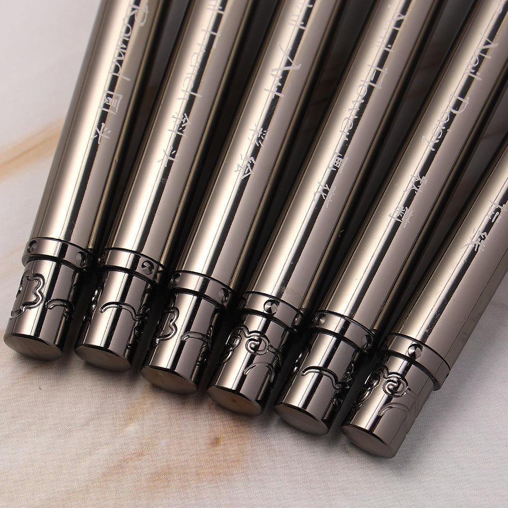 Metalowy długopis wielofunkcyjny do zdobienia paznokci, dwustronny: Liner, Malowanie, Modelowanie żelem, Rozprowadzanie, Przedłużanie