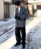Plac Minimal Pea Coat Charcoal