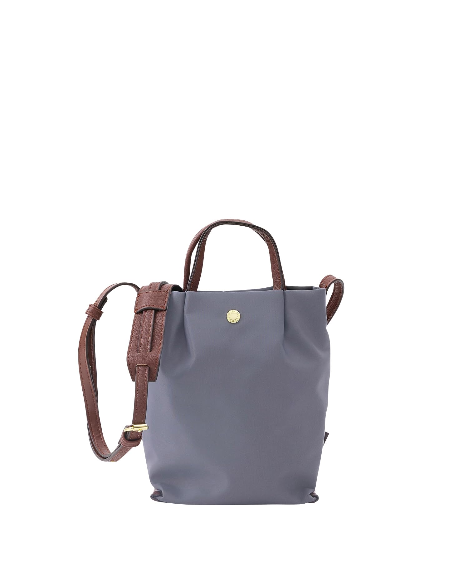 

Comfortable, vertical shoulder bag with water-repellent shoulder pad, smartphone storage, and compact design