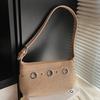 Niche Set Retro Rivet Underarm Bag Women's Autumn New Suede Fashion Shoulder Bag