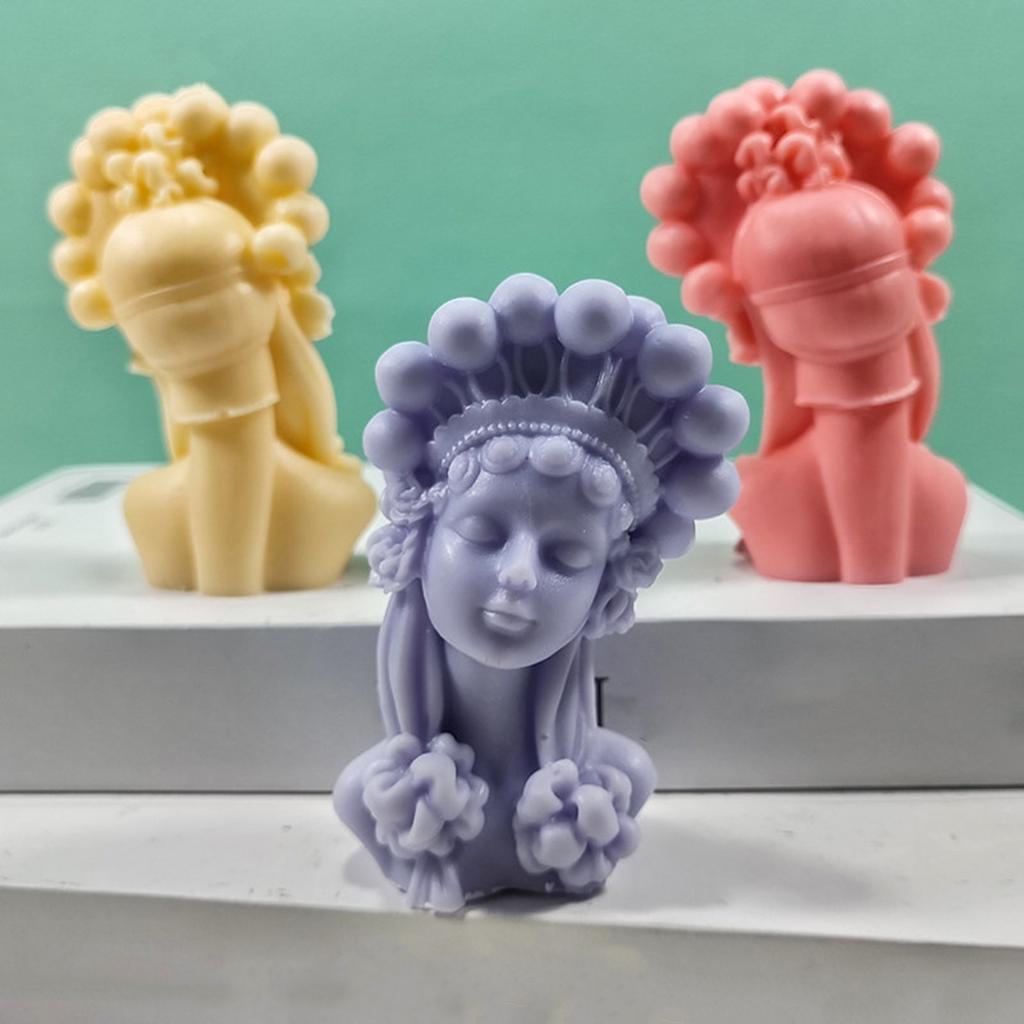 Pretty Girl Decor Candle Silicone Mold Epoxy Resin DIY Decoration Making Soap