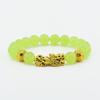 Pixiu Armband Feng Shui Rijkdom en Geluk Armband Heren Polsband Goudkleur Obisidiaan Steen Kralen Zwart Zes Karakter Cadeau