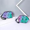 Pu Night Light Geometric Pattern Handbag For Women With Organizer And Gift Purpose