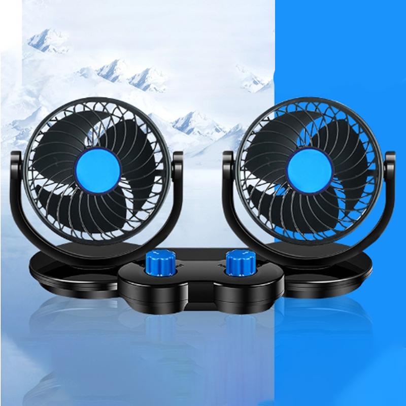 1pc 6 inch dual head 12v dual switch car small fan