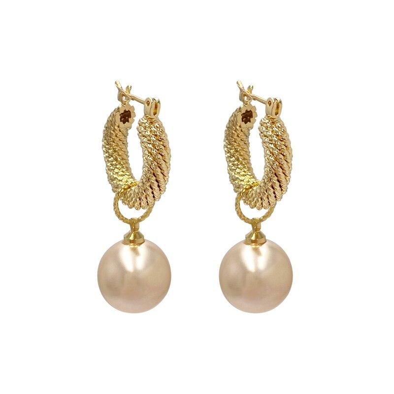 Einfache Vintage Simulierte Perle Baumeln Ohrringe Für Frauen Elegante Mode Wasser Tropfen Anhänger Ohrring Schmuck