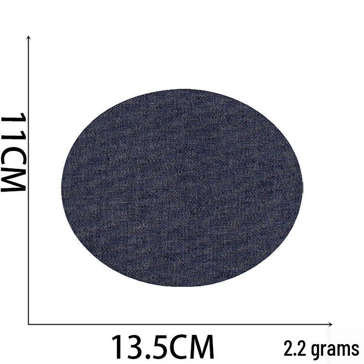 Howling Denim Knee Patches: 5 Color Mix, Embroidered Iron-On, Cuttable Fabric Patches