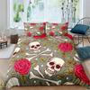 3D Printed Gothic Skull Comfortable Duvet Quilt Cover Pillowcase Bedding Set Children Bedroom Decoration Home Textile