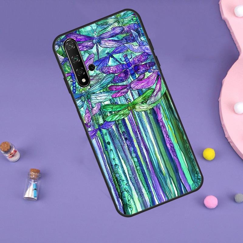 Dragonfly For Huawei Nova 10 9 SE 3i 7i 8i 11i 12i Y60 Y61 Y70 Y72 Y73 Y90 Y91 P20 P30 P40 Lite Case