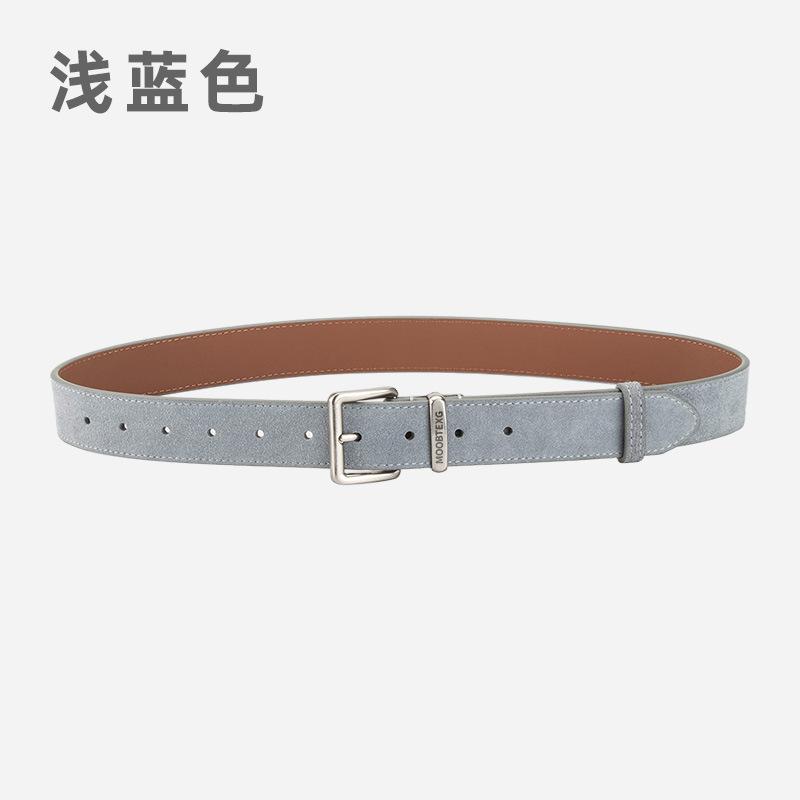 Vintage Leather Belt Women'S High-End Matte Velvet With Denim Skirt Skirt Decorative Belt Women