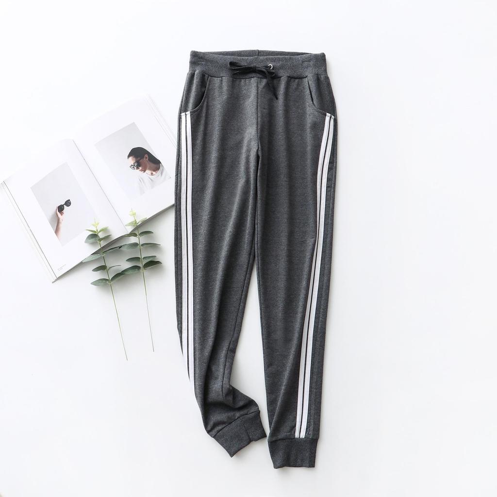 Zweigestreifte Unisex-Slim-Fit-Jogginghose für Frühling/Herbst – Ideal zum Laufen, Sport und für Studenten