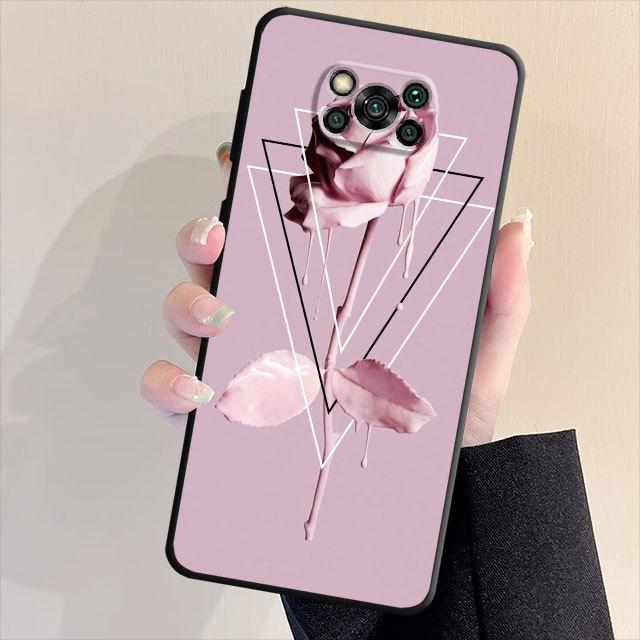 Black Soft Phone Case For Samsung Galaxy S20 S23 S21 Note 20 Ultra 10 Plus 8 9 S22 Note8 Luxury Flower Leaf Cover Funda