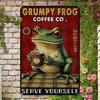 Vintage Grumpy Frog Metal Tin Sign Wall Art Retro Kitchen Bar Cafe Home Decor