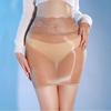 Sexy Women Ultrashort Skirt Thin Sheer See Through Erotic Mini Cute Skirt Tight Elastic Packet Hip Dance Skirts Oil Glossy Shiny