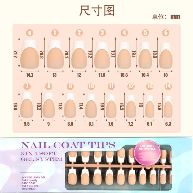 Direct Sales Prefabricated French Nail Art Hot Sale Sweet Fake Nails Removable Wearable Nail Nail Products Finished Products