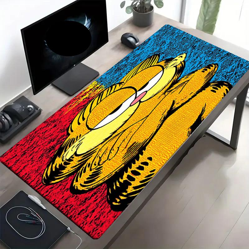 Garfield Print Mouse Pad, Anti‑Slip Desktop keyboard Mat, for PC Laptop Gaming Working Daily Use, Cool Festival Surprise Gift