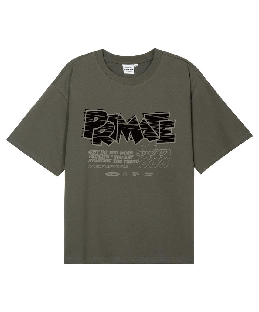 PRIMATE [Cool Cotton] Fury Oversized Short Sleeve T-Shirt 6 Colors (B Type)