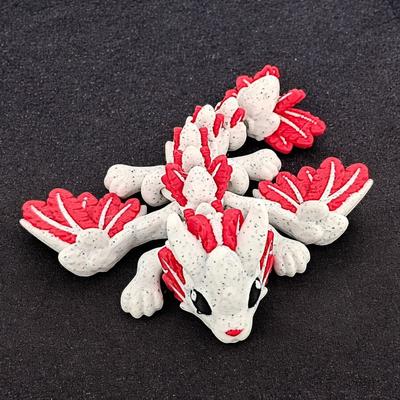 Movable Joints Dragon Ornament Cartoon Realistic 3D Printed Dragon Model Figurine Handicraft 3D Printed Dragon Toy Kids