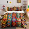 Bohemian Floral Pattern Decorative Set Soft Comfortable Duvet Cover Bedding Set Included 1*Duvet Cover & 2*Pillowcases, Gift