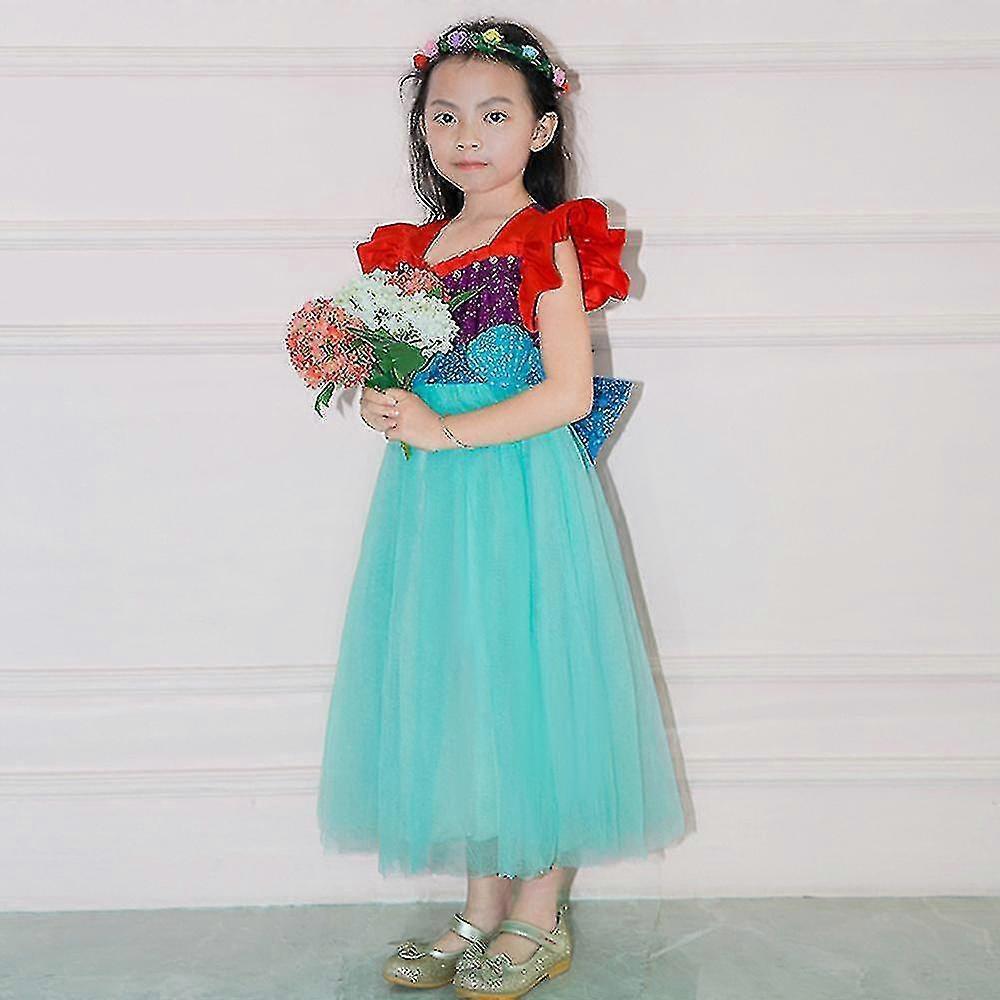 4-8 Years Girls Mermaid Princess Dresses Costume Party Dress